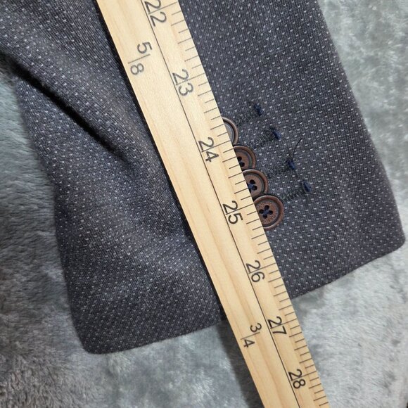 El Ganso Sport Coat Mens 48 Gray Microdot Unstructured Preppy Blazer Jacket - Picture 14 of 14